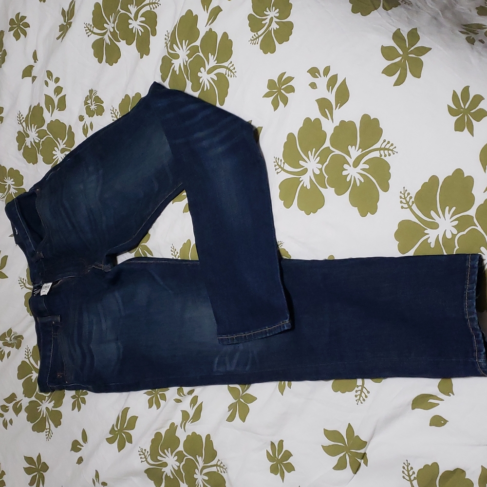 NWT gap denim flex men’s slim jeans navy 33X32 mid rise - slim leg GapFlex
